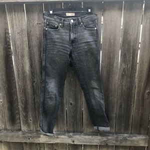 Gap high rise slim straight grey vintage wash